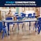 Flash Furniture Rectangle Preschool Table, Bl, 23.625" W x 47.25" L, Plastic, Steel, Blue YU-YCY-060-RECT-TBL-BLUE-GG - alternate 5